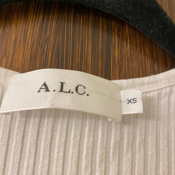 A.L.C. White Bea Ribbed Dress (SD1) - Picture 6 of 8